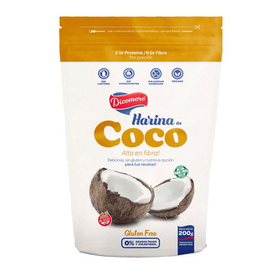 Harina de coco DICOMERE 200 gr SIN TACC