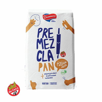 Premezc. PAN con Psyillum Husk DICOMERE 450 gr SIN TACC