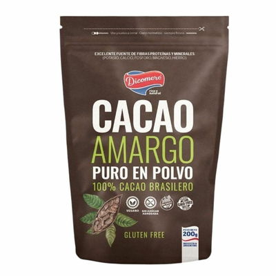 Cacao Amargo PURO DICOMERE 200 gr SIN TACC