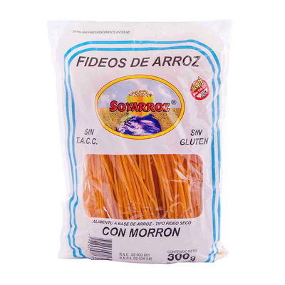 Fideos SOYARROZ Morron 300gr