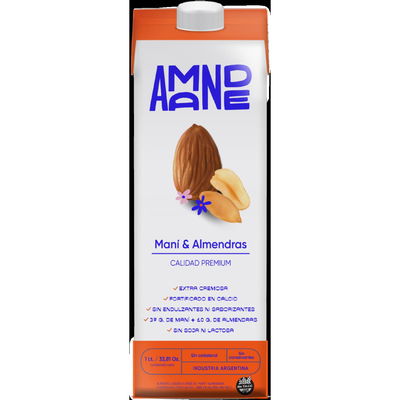 Leche de Mani y Almendra AMANDE 1 lt SIN TACC