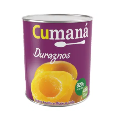 Durazno Mitades CUMANA 820 gr