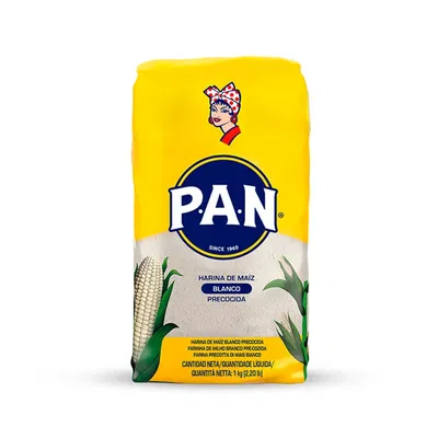 Harina de Maiz Blanco PAN 1 kg Arepas
