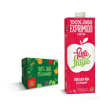 Jugo 100% Ex. PURA FRUTTA Mzna Roja 1000 Ml