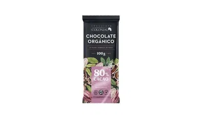 Chocolate Barra ORGANICO COLONIAL 80% 100 gr