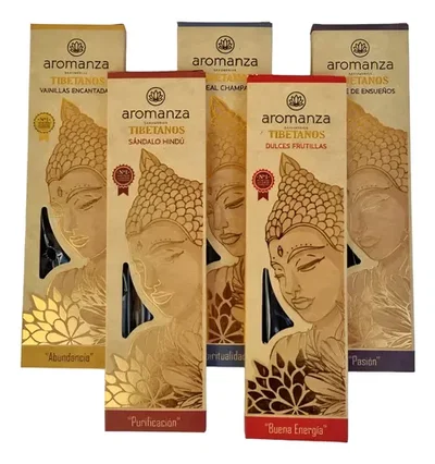 Sahumerio Tibetano AROMANZA Dulces Frutillas x 8 un