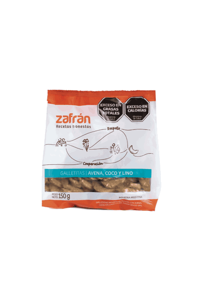 Galletita ZAFRAN Avena Coco Lino 150 GR