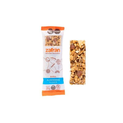 Barra ZAFRAN Almendra Coco 28 gr SIN TACC