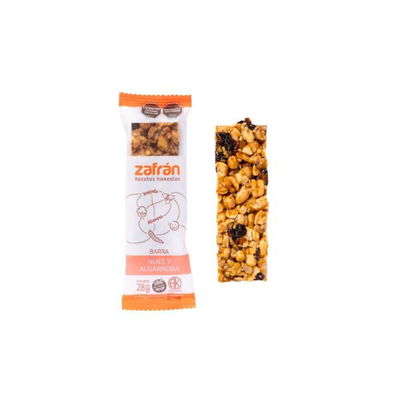 Barra ZAFRAN Nuez Algarroba 28 gr SIN TACC