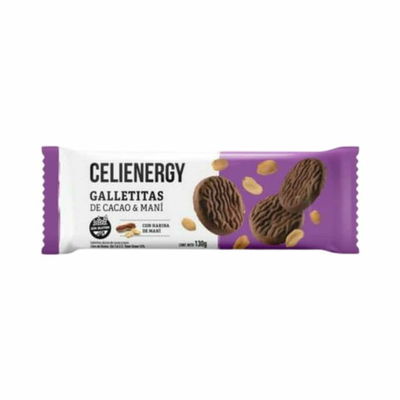 Galleta CELIENERGY Cacao Mani 130 gr SIN TACC