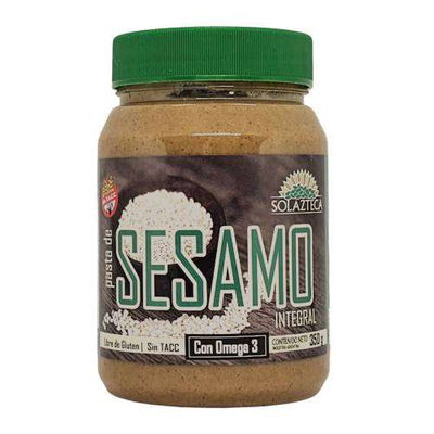 Pasta de Sesamo Integral SOLAZTECA 350 gr SIN TACC