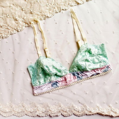 conjunto Melody puntilla aqua