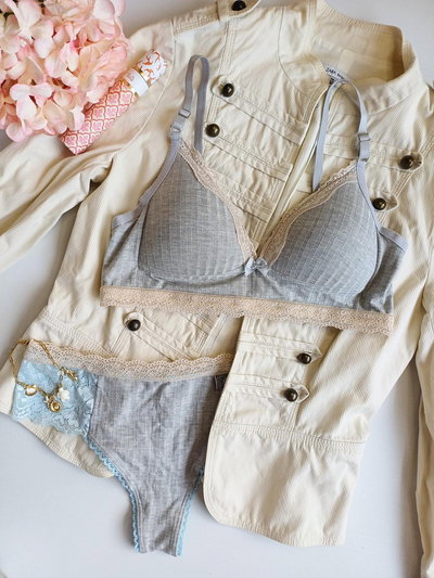 conjunto carola gris melange