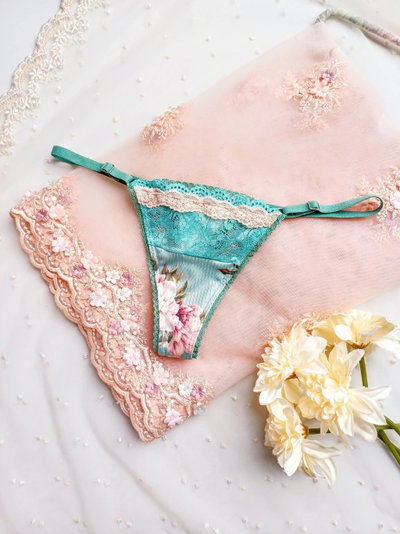 Tanga Tiffany morley aqua con flores