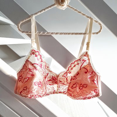 Conjunto Sofía Puntilla Bicolor rosa
