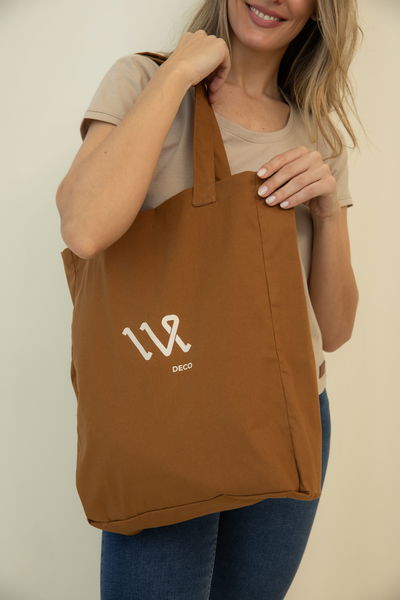 TOTE BAG marrón mostaza