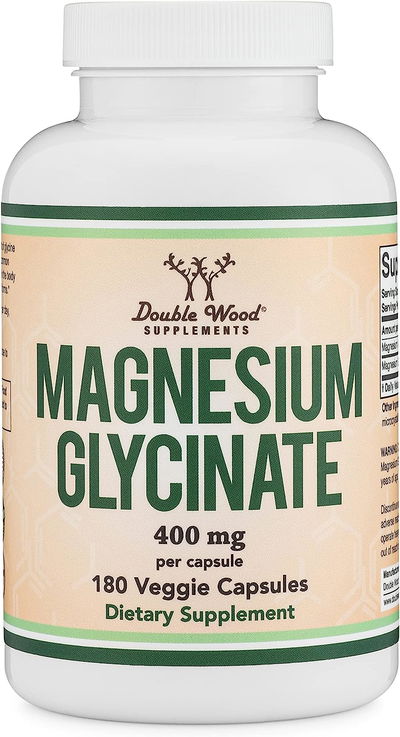 Magnesio Glycinate - DOUBLE WOOD 400MG - Cápsulas - USA