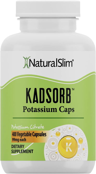 Potasio Citrate 99mg - NaturalSlim Kadsorb - Cápsulas - USA