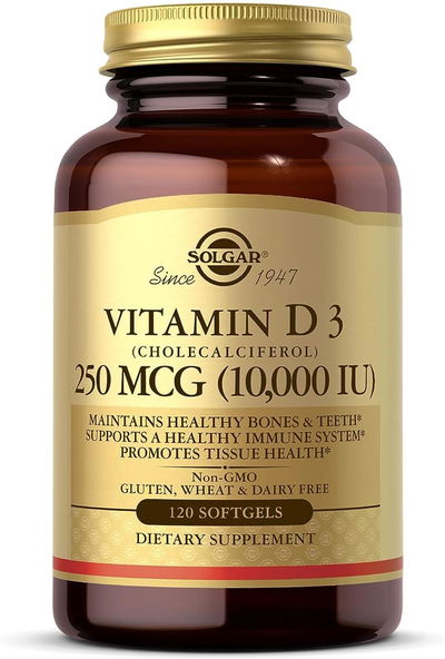 Vitamina D3 10000 IU- SOLGAR - Cápsulas - USA