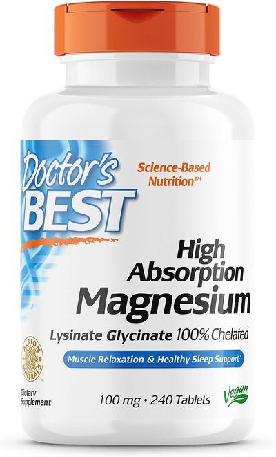 Magnesio Glicinato - DOCTOR`S BEST - High Abs - Pastillas - USA