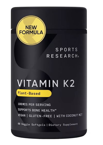 Suplemento Vitamínico K2 - Sports Research - Cápsulas - Made USA