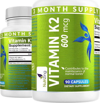 Vitamina K2 - NUTRIZING - Cápsulas - Made USA