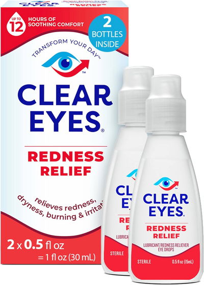 Gotas Lubricante Ojos - CLEAR EYES - Redness relief- Made USA