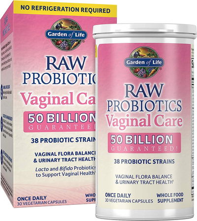 Probiótico Raw Vaginal Care - GARDEN OF LIFE - Cápsulas - Made USA