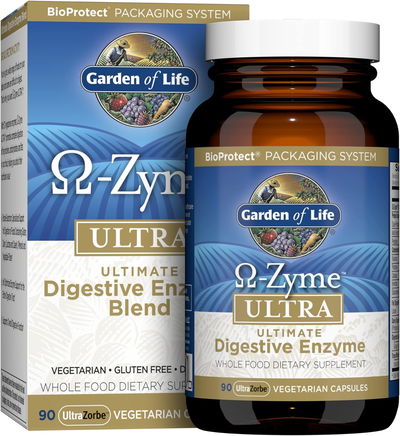 Enzimas Digestivas Poderosas - GARDEN OF LIFE - Cápsulas - Made USA