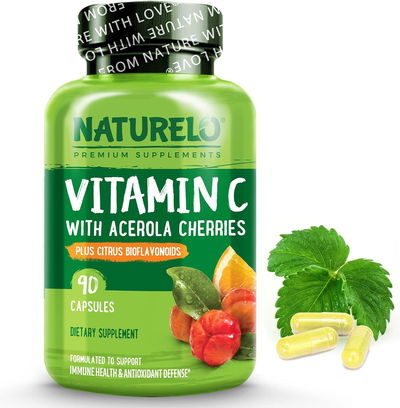 Vitamina C - NATURELO - Cápsulas - Made USA