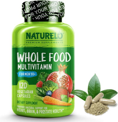 Multivitamínico - NATURELO - WHOLE FOOD - For Men +50 - Cápsulas - Made USA