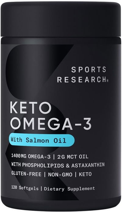 Keto Omega-3 - SPORTS RESEARCH - Cápsulas - Made USA