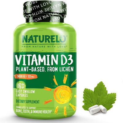 Vitamina D3 - NATURELO - Cápsulas - Made USA