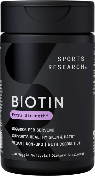 Biotina - SPORTS RESEARCH - Minicápsulas - Made USA