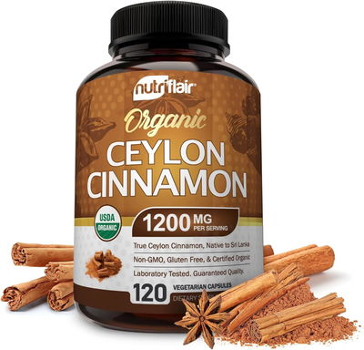 Suplemento Canela De Ceilán - NUTRIFLAIR - Cápsulas - Made USA