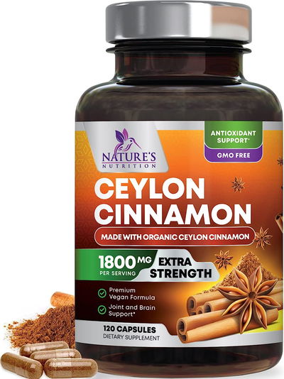 Canela De Ceilán De Sri Lanka - NATURE'S NUTRITION - Cápsulas - Made USA