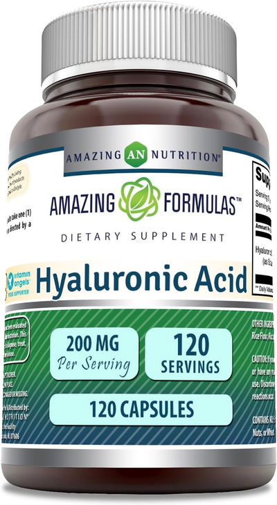 Acido Hialurónico - AMAZING NUTRITION - Cápsula - Made USA