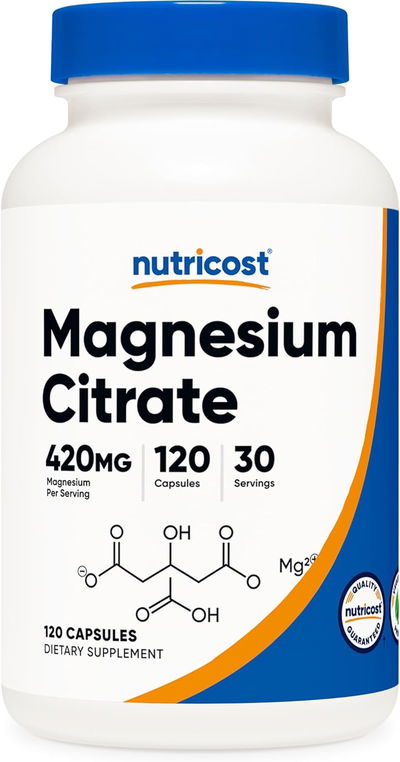 Magnesio  Citrato - NUTRICOST- Cápsulas - Made USA