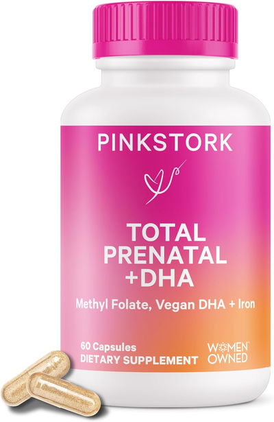 Suplemento Prenatal - PINK STORK - Cápsulas - Made USA