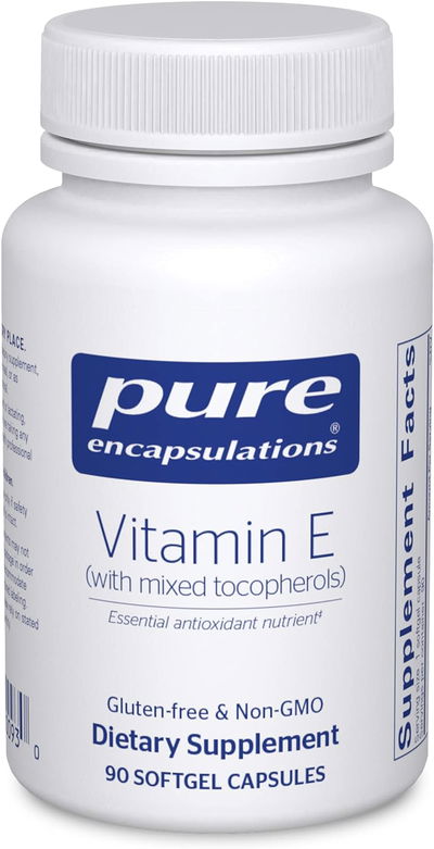 Vitamina E - PURE ENCAPSULATIONS - Cápsulas - Made USA