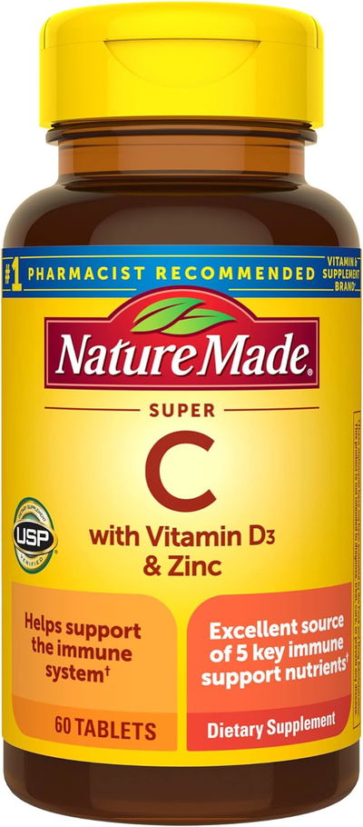 Vitamina C + D + Zinc - NATURE MADE - Comprimidos - Made USA