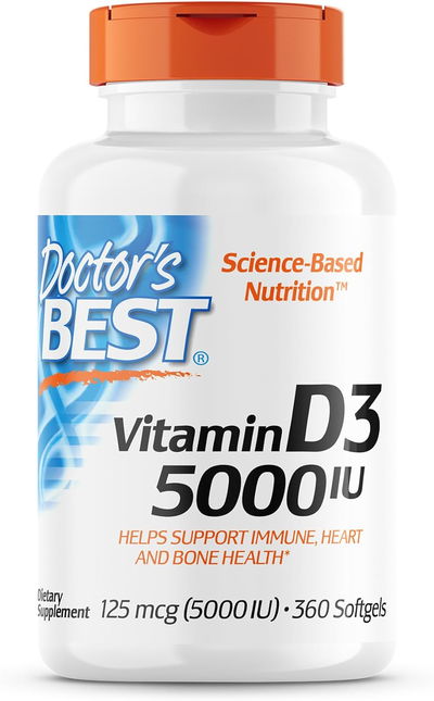 Vitamina D - 5000 IU - DOCTOR'S BEST - Cápsulas - Made USA