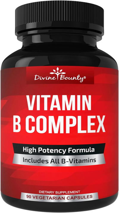 Vitamina B Complex - DIVINE BOUNTY - Cápsulas - Made USA