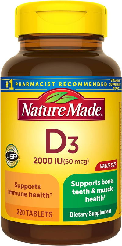 Vitamina D - NATURE MADE - 2000IU - Comprimidos - Made USA