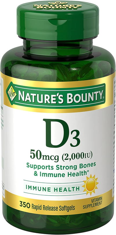 Vitamina D - NATURE'S BOUNTY - 2000IU - Cápsulas - Made USA