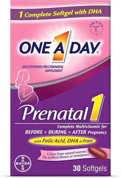 Suplemento Prenatal - ONE A DAY - Cápsulas - Made USA