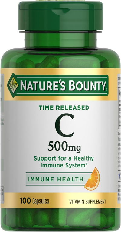 Vitamina C - NATURE'S BOUNTY - 500mg - Cápsulas - Made USA