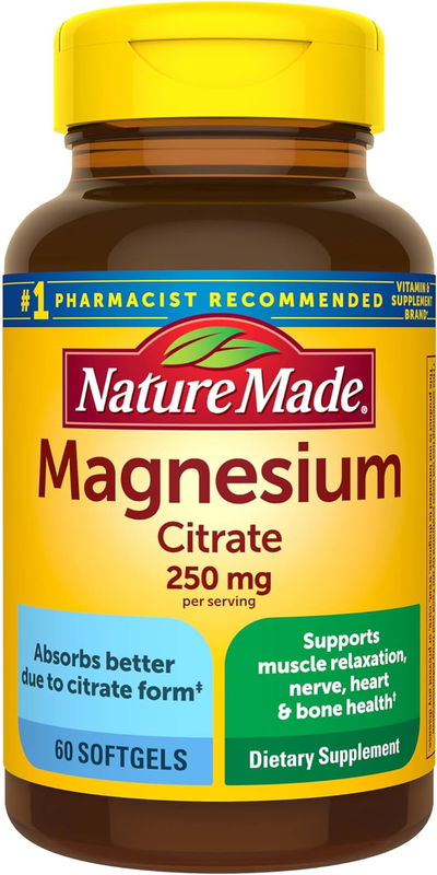 Magnesio - NATURE MADE - Citrato 250mg - Cápsulas - Made USA