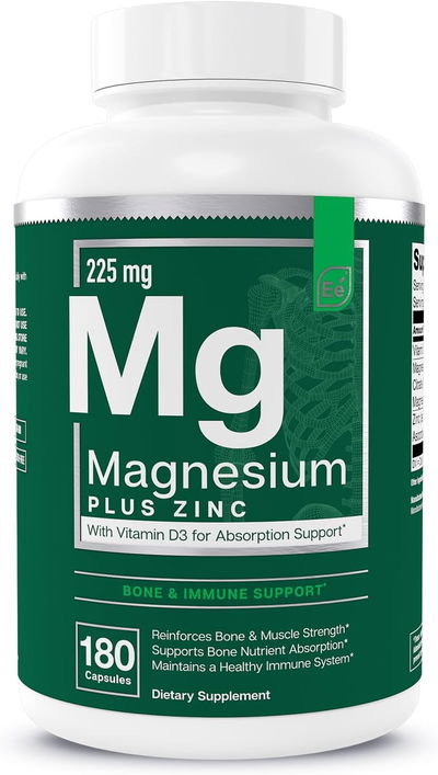 Magnesio + Zinc - ESSENTIAL ELEMENTS - Cápsulas - Made USA