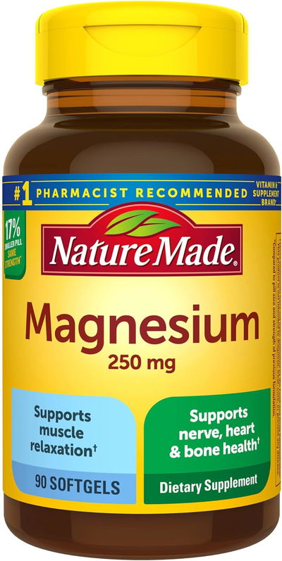 Magnesio Oxido 250mg - NATURE MADE- Cápsulas - Made USA